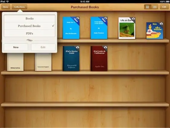 iBooks skeuomorphic design